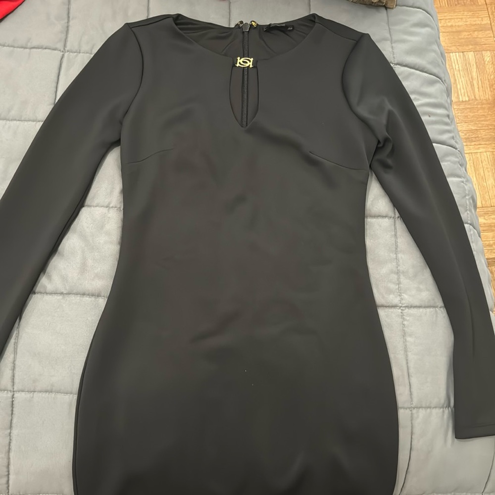Bebe black long sleeve mini dress